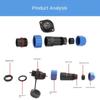 Flange Style Cable Connectors SP13 Connector Socket Plug Waterproof Connector  Electrical