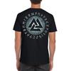 Футболка Ворон Одина Валькнут и Рунический круг Викингский стиль Северная традиция Графическая футболка с коротким рукавом Унисекс Мужская Женская Летняя