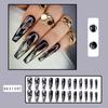 24PCS/SET Quick Nails Flower Diamond Manicure Long Ballet False Nails Waterproof Wearable Ready-made Nail Stickers