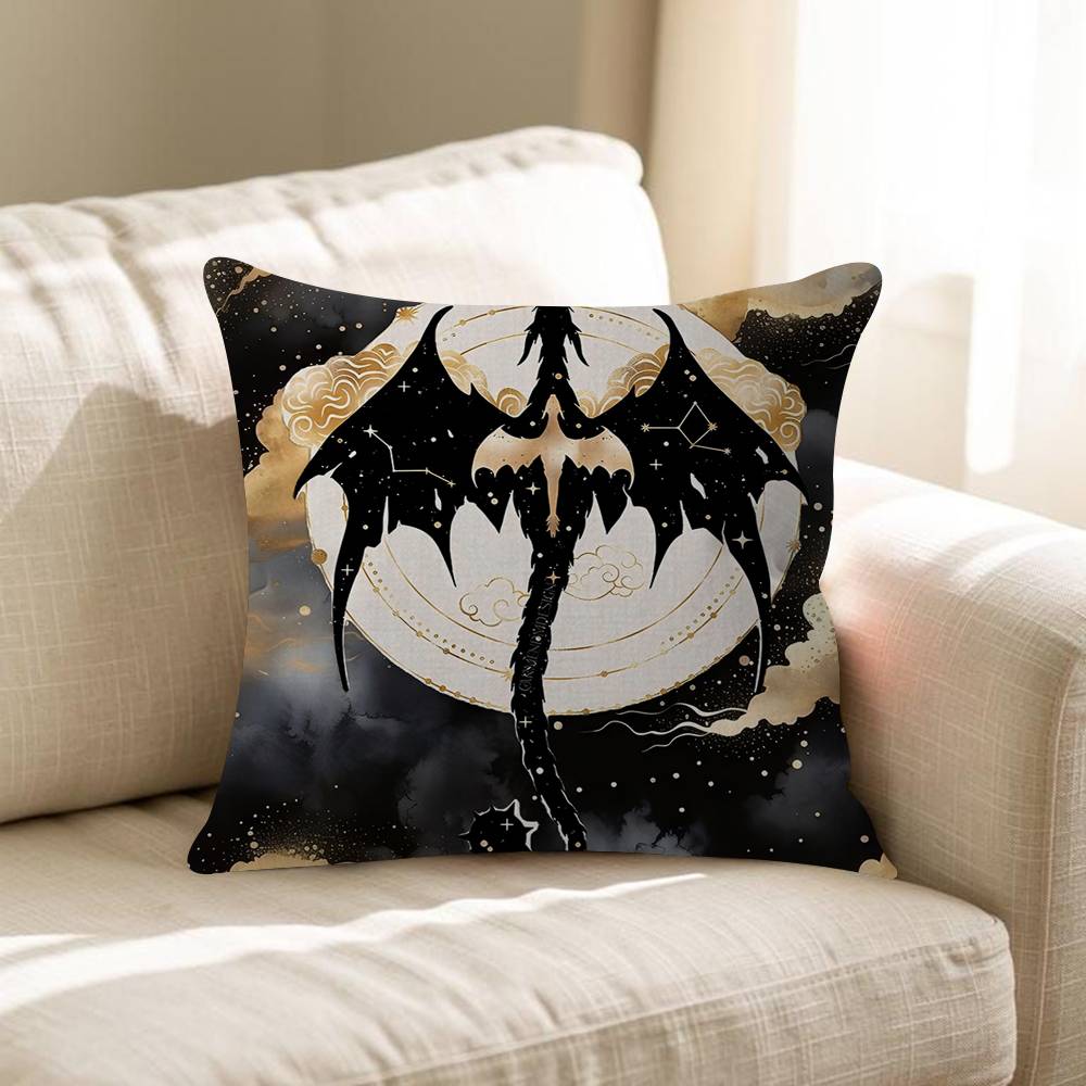 FFourth Wing Dragon Cushion Cover 30x50 Polyester Sofa Cushions Decorative Throw Pillows Home Decoration Pillowcover