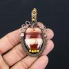 Драгоценный камень Red River Jasper из чистой медной проволоки, обернутый кулоном ручной работы