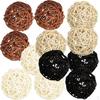 12 Pieces Wicker Rattan Balls Wedding Party Decorative Crafts
