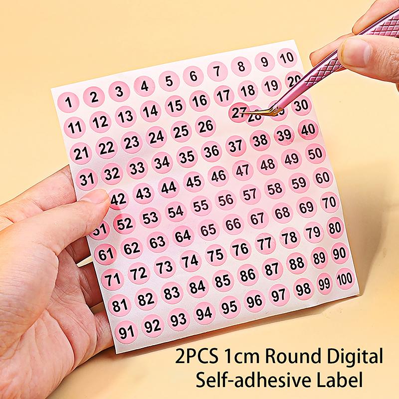 1 лист(1-100) Наклейка с номером Этикетка для лака для ногтей Цветные подсказки Дисплей Маркировочные наклейки Руководство по номерам Инструменты для маникюра своими руками
