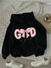 God Is Good with Bow Deisng Graphic Hoodie Kids Children's Sweatshirt Hoody for Boys Girls Autumn Winter Casual Hoodies