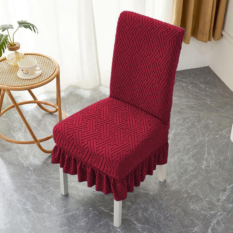 Thickened Chair Universal Cover Universal Dining Chair Chair Cover Household Dining Table Elastic Stool Backrest Integrated