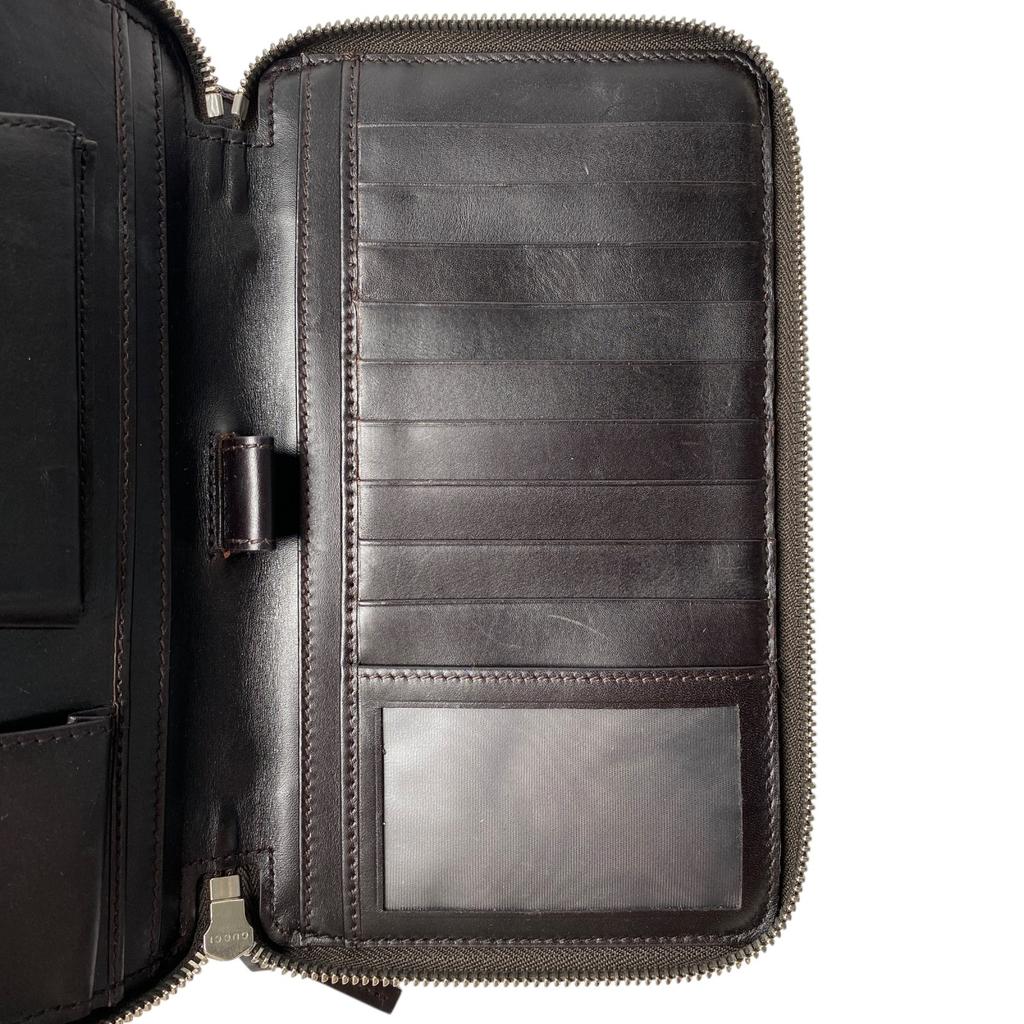 Used GUCCIPurse Brown Leather Mens