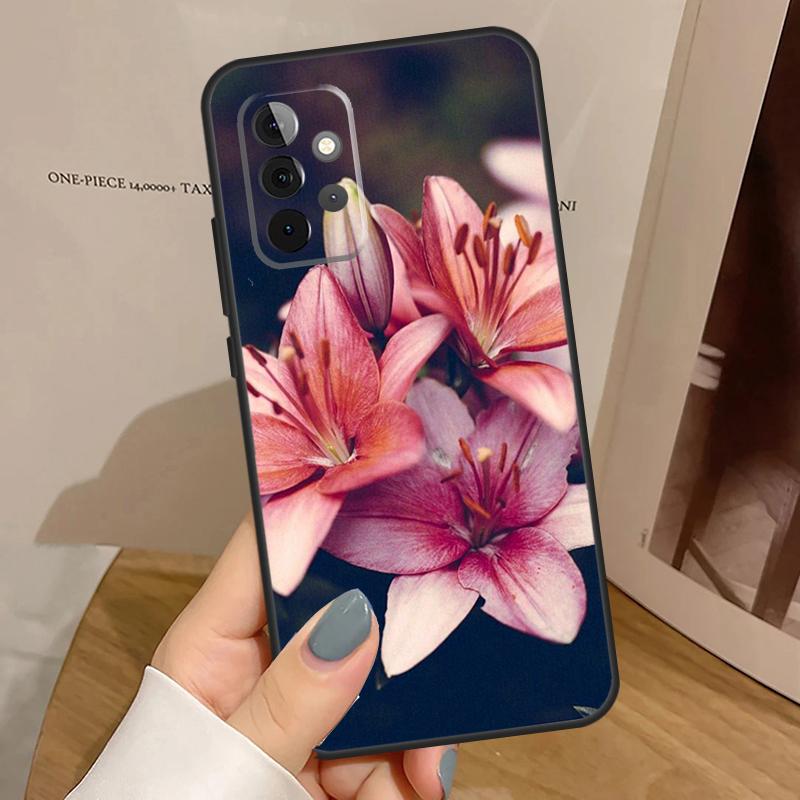 Цветная Цветочная Лилия Чехол Для Samsung Galaxy A15 A25 A35 A55 A52 A32 A12 A14 A34 A54 A51 A71 A53 A13 A33 Case