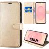 Phone Case - BOOLING - for Samsung Galaxy S25 FE - Flip Case Scratch-Resistant Golden Synthetic Leather