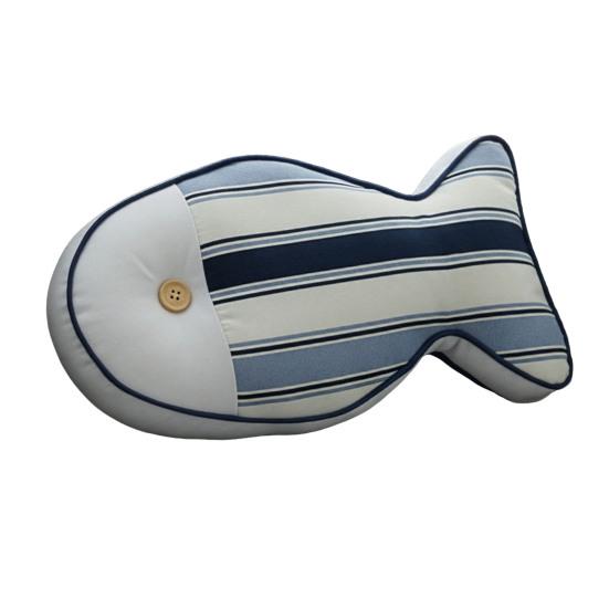 Морская рыба Холщовая подушка Полосатая подушка в форме рыбы Набивная плюшевая игрушка Подушка для обнимания Подкладка для спины Диван Спальня Гостиная Украшение