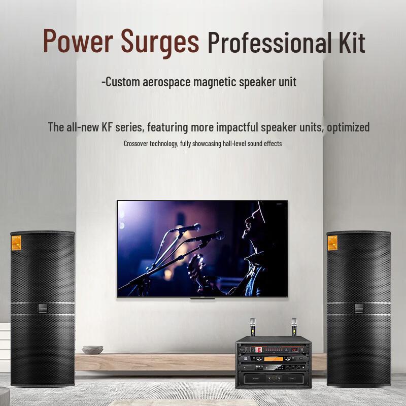 SANSUI KF215 Professional Dual 15-inch KTV Speaker Set CN plug (adapter included) (CN version)