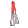 304 Stainless Steel High-Temp Resistant Food Tongs with Anti-Scald Red Rubber Handle