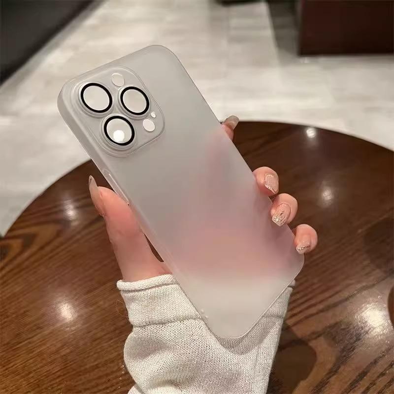 Applicable To Apple 16 Ultra-thin Frosted Phone Case IPhone 15 Simple 14 Comes with Lens Film 13Promax