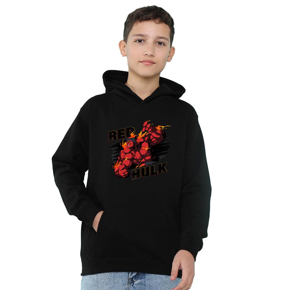 Marvel Childrens/Kids Red Hulk Fire Pull Over Hoodie