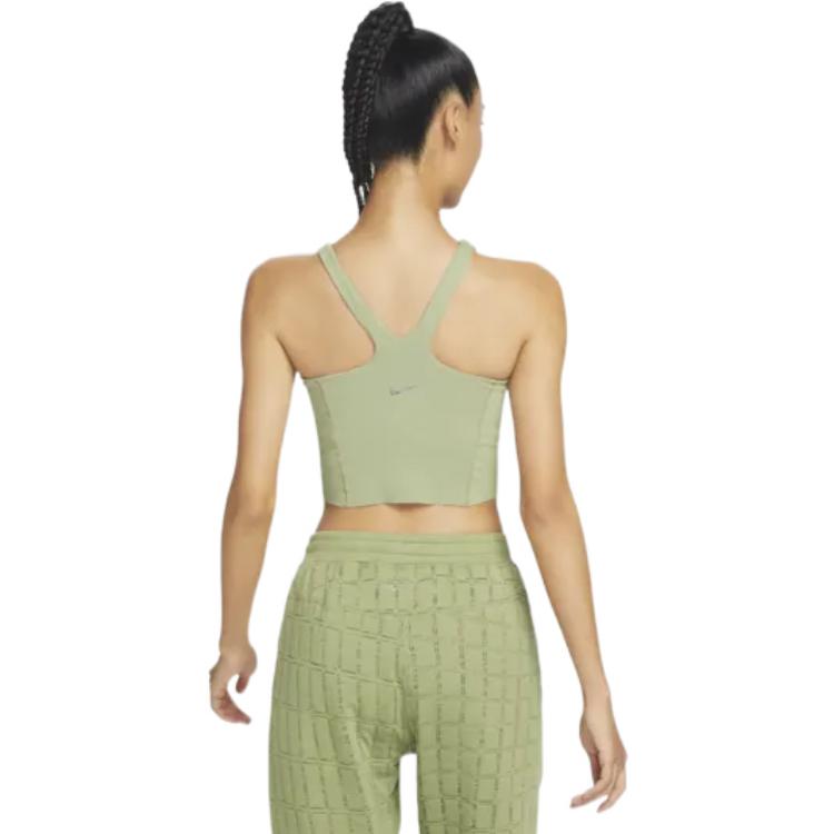 Nike Спортивные майки Dri Fit Yoga Luxe для женщин, цвет маття-зеленый, DQ6033-386