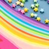 Handmade Paper Origami Folding Paper Strips Lucky Stars Diy Handmade Arts Multicolor Strip For Women Craft Decor Accessories