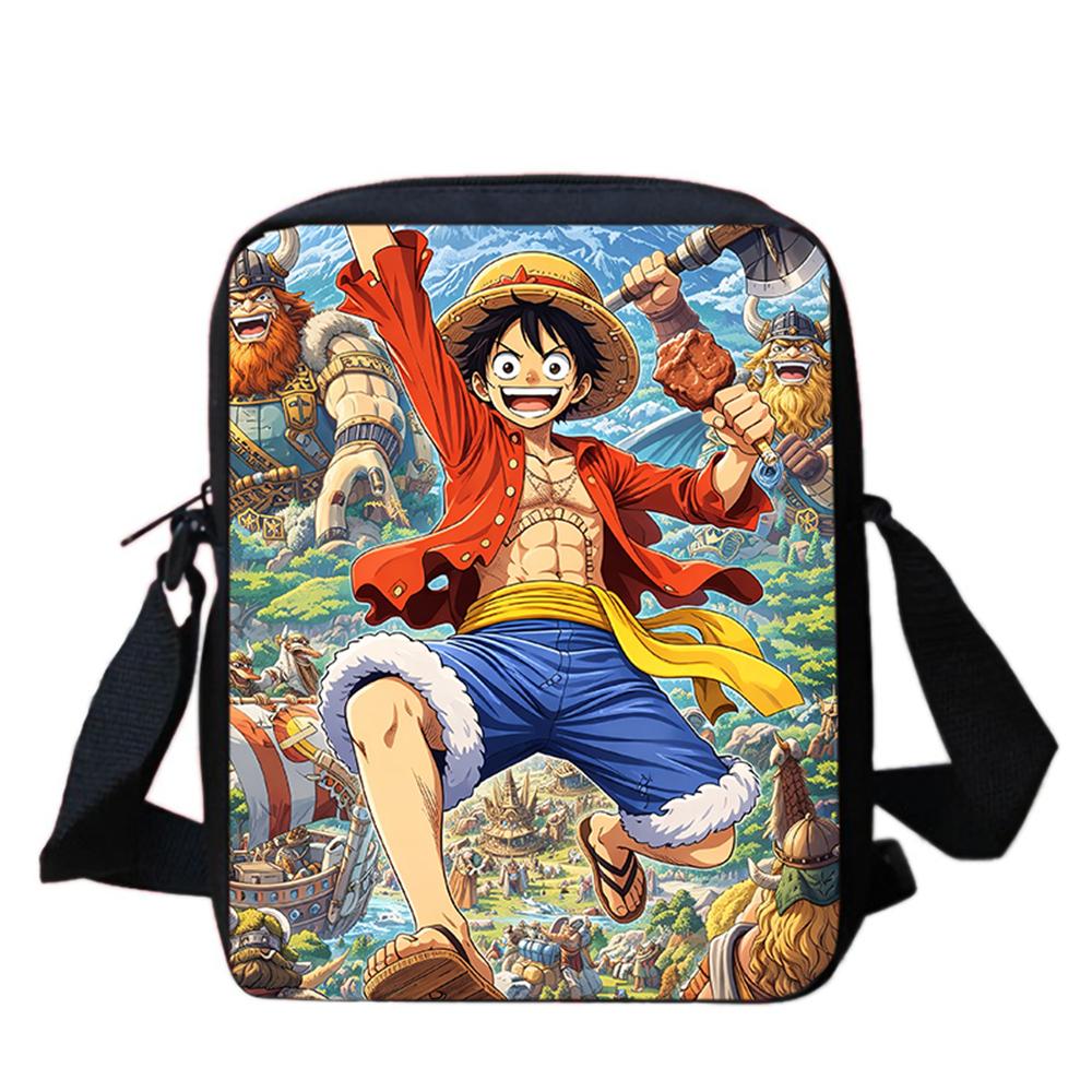 Мультяшная мини-сумка через плечо One Piece, легкая и прочная сумка-мессенджер, рождественские подарки для детей, повседневное использование, для путешествий