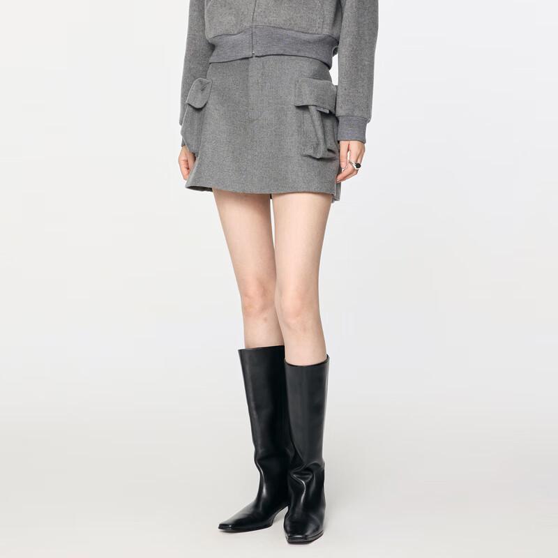 JNBY Women's Wool Blend Double-Sided A-Line Skirt