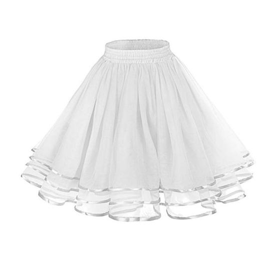 Юбка-подъюбник для девочек из пышного тюля с эластичной завышенной талией, пышная 3-слойная юбка из тюля, юбка на атласной подкладке, платье-юбка