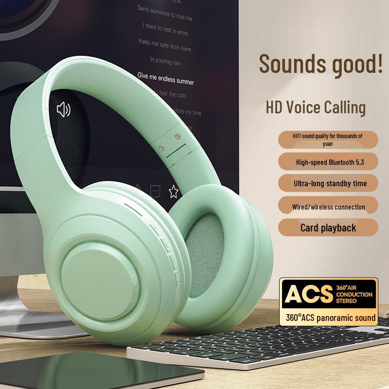 Wireless Over-Ear Bluetooth Headphones with Long Battery Life, Heavy Bass, and Call Functionality