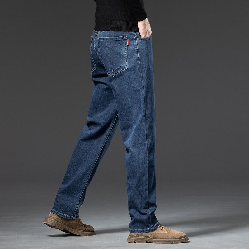 Мужские повседневные прямые джинсы: Высококачественный, эластичный, не мнется и износостойкий с премиальным синьцзянским хлопком