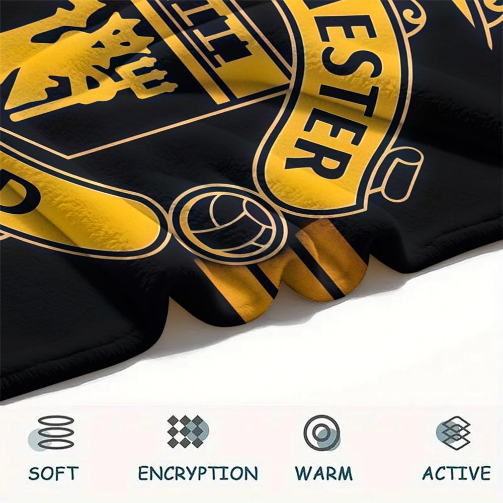 Man Utd Print FlAannel Blanket, High quality Comfortable for All Seasons, Home Decor, Warmth and Comfort