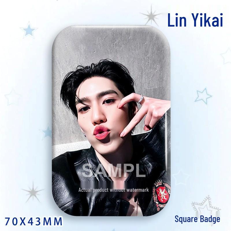Thai Star PP Lin Yikai Concert Support Badge: Laser-cut Square Brooch Ornament