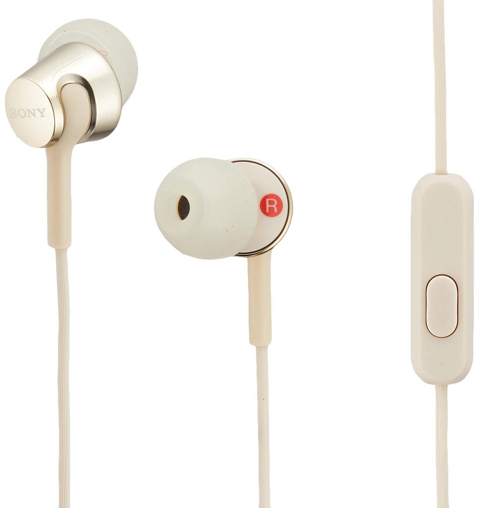 Sony Earphones Canal Type with Remote Control and Microphone Gold N MDR-EX155AP MDR-EX155AP
