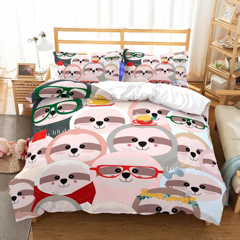 Bedding Set Cartoon Bear Bed Set King Queen Full Kid Twin Bedding Set Household Bedclothes Red Heat Kid Bedroom Set Ropa De Cama