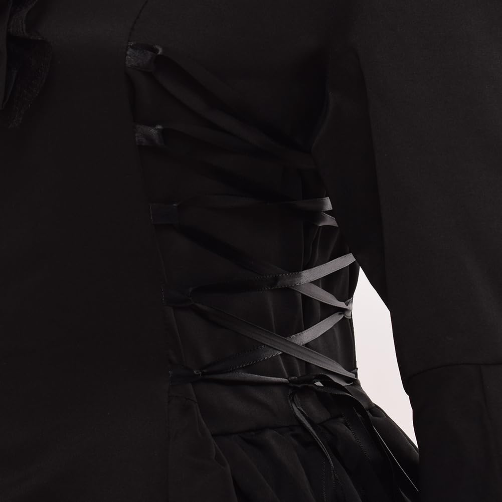 Gothic Lolita Medieval European Long Plus Stage Costume [FAD-4U] Dress, Black, Style, Sleeves, Size, Cosplay, Costume, Halloween, Photography,