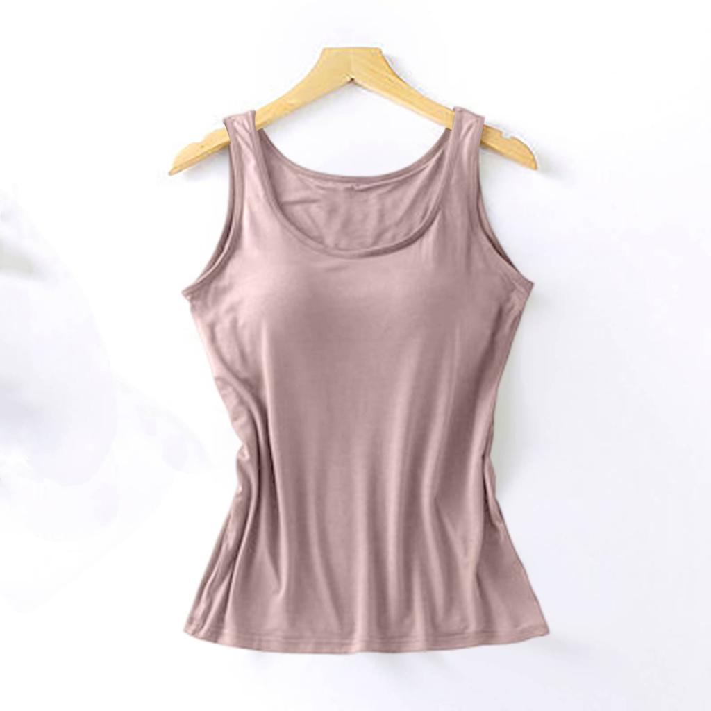 Женская майка-топ без рукавов, женская летняя цельная без стального кольца с нагрудной накладкой