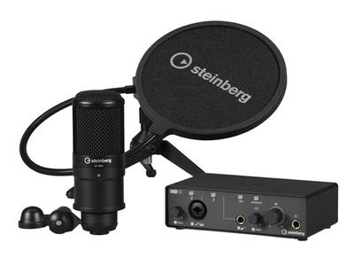 Steinberg Audio Interface Podcast Pack Set IXO Podcast Pack IXO12 B PS PACK USB2.0 24 бит/192 кГц Микрофон/Поп-защита/Штатив