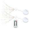 2Pcs LED Decorative Lights 8 Modes DIY Hanging Solar Decorative Lights with Remote Control for Outdoor Courtyard