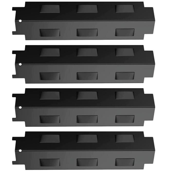 Set of 4 burner covers for gas grill, stainless steel, aromatizer, 37.1x10.8cm