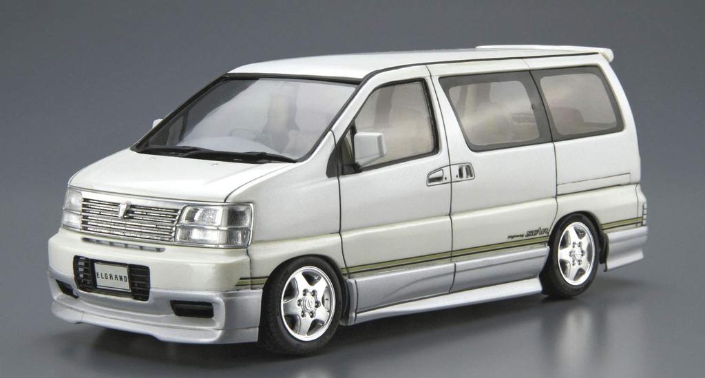 Aoshima Bunka Kyozai Серия Модель автомобиля Nissan E50 Elgrand 1999 Пластиковая модель 1/24 № 123