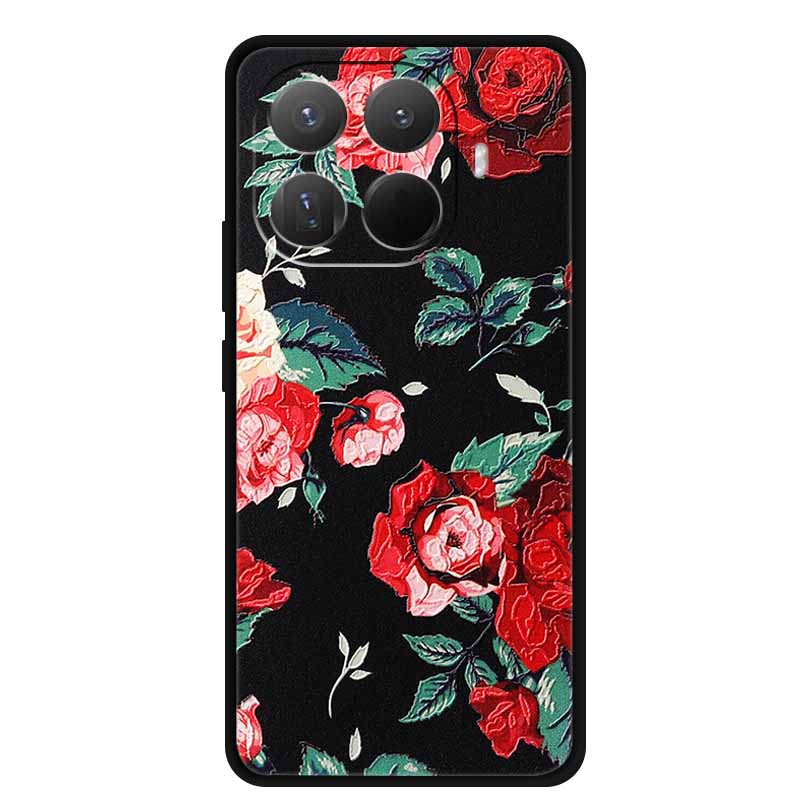 3D TPU Чехол для Xiaomi 15T 15 T 5G Рельефные Цветы Coque Тисненые Цветы Funda Силиконовый Мягкий Задний Чехол для Телефона для Xiaomi15T