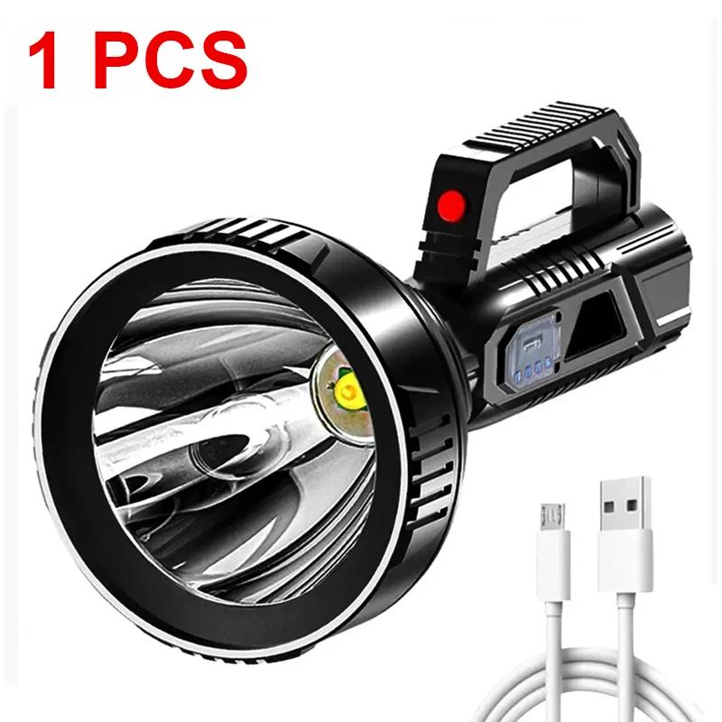 Светодиодный фонарик высокой мощности, водонепроницаемый фонарик для рыбалки, USB перезаряжаемый мощный прожектор, прожектор, лампа для кемпинга