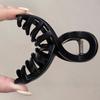 Safe Elastic Plastic Hair Claw Cross Solid Color Shark Clip Fashion Silicone Shark Clip  Women
