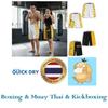Japanese Anime Cartoon Psyduck Muay Thai Kickboxing Training Shorts Print Martial Art Boxer Unisex Men Women Kid Fighting Fitness Sport Gym Workout