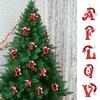 Christmas Letter Pendant Acrylic 2D Flat Letter Hanging Ornament Christmas Tree Santa Hat Letter Decoration for Mantel Door Wall