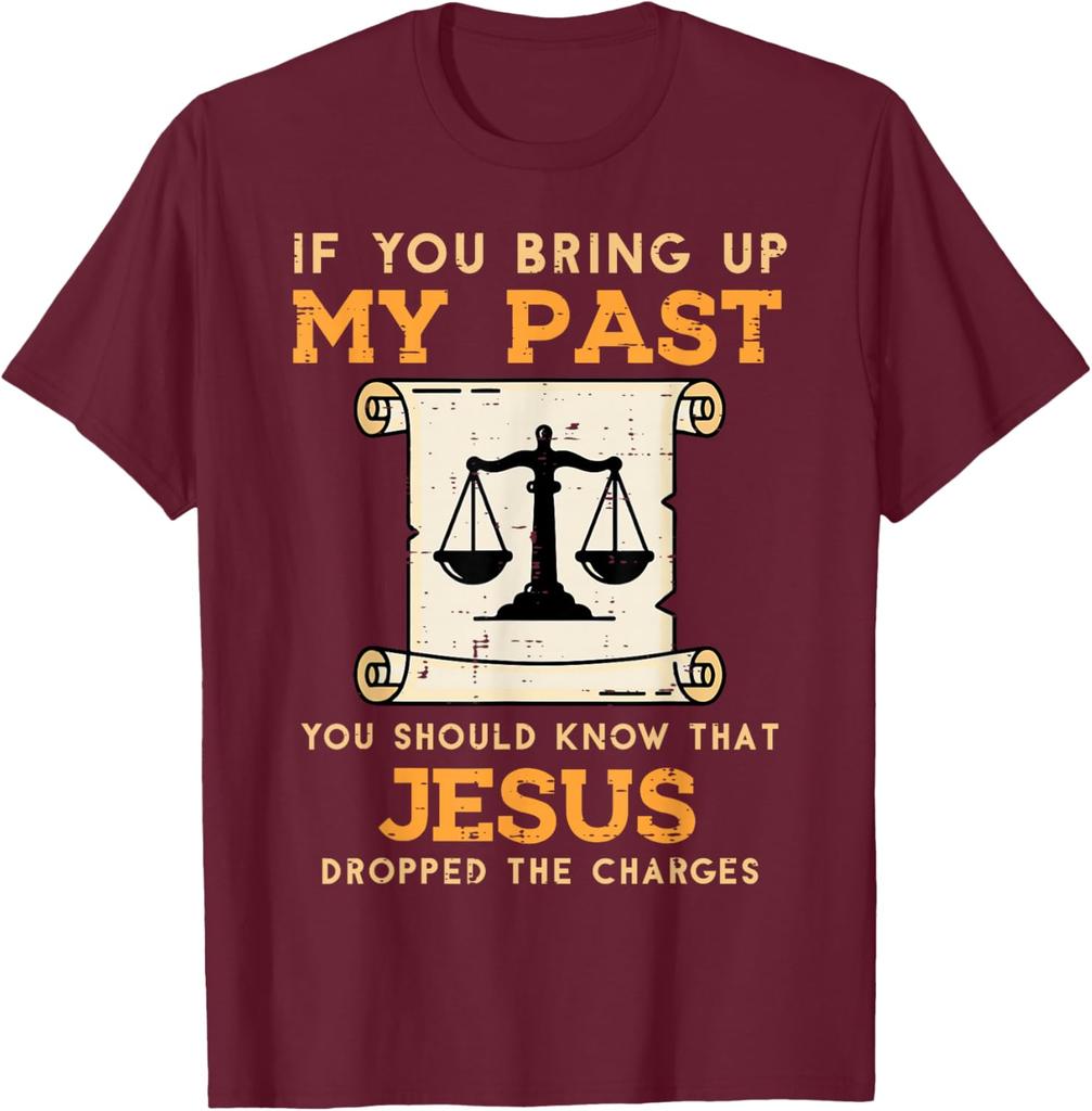 Jesus Dropped The Charges Christian Faith Graphic Tee Men Women Casual Short Sleeve TShirt