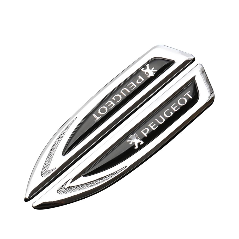 2026 Горячая Наклейка на Автомобиль 2 шт. 3D Металлическая Наклейка-значок на Крыло Автомобиля, Задний Багажник для Peugeot 207 3008 206 208 308 307 40