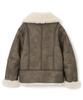 Millo Women Fluffy Fur Shearling Jacket [Brown]
