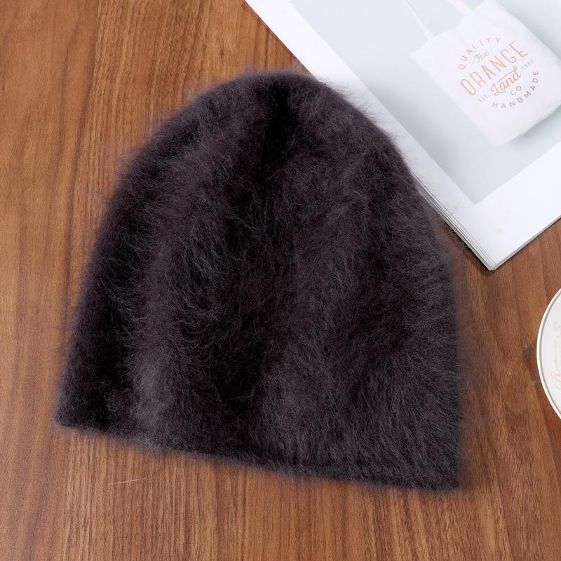 Furry Knit Cap Warm Knit Wool Hat Warm Ski Hat Chic Winter Beanie For Ski Slopes Outdoor Ski