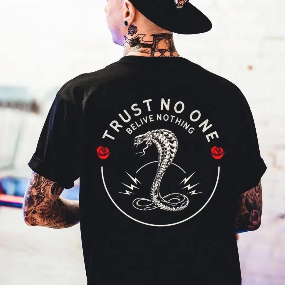 Летняя мода, тяжелая ретро мужская футболка с английскими буквами из 100% хлопка с принтом и круглым вырезом, высококачественная повседневная уличная футболка для фитнеса