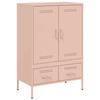 VidaXL Buffet Haut, Armoire avec Pieds et Compartiments, Placard avec Porte, Organisateur de Salle de Séjour, Rose 843109