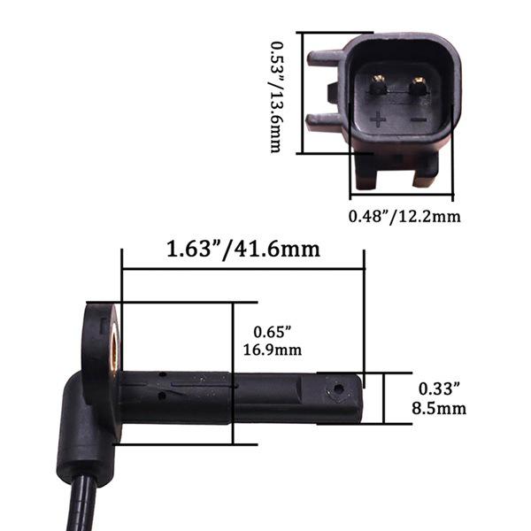 Set of 2 Speed Sensors (5085822AB & 5085823AB) for Dodge Avenger and Chrysler 200.