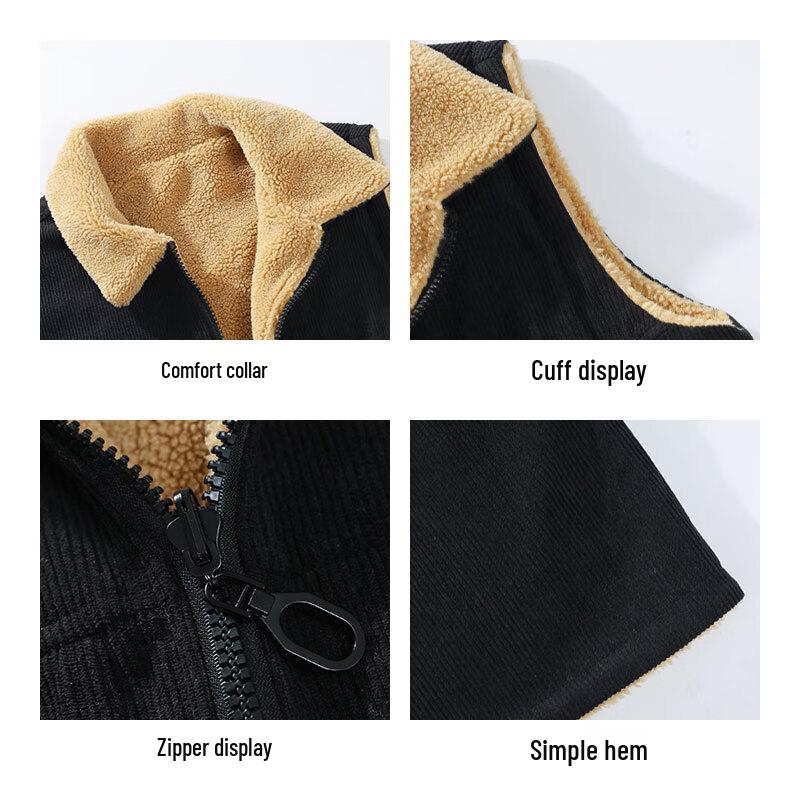 EASTERN CAMEL Men's Winter Reversible Sherpa Vest