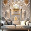 Mosque Theme Ramadan Eid Mubarak Decoration Backdrop Banner Family Room Photo Background Party Decors Moon Star Background Eid Al Adha