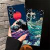 Креативный чехол для телефона Funda с изображением океанских волн для Samsung Galaxy S26 Ultra S20 Ultra S21 FE S24 S23 Note 20 8 9 10 S25 Plus S10 S9