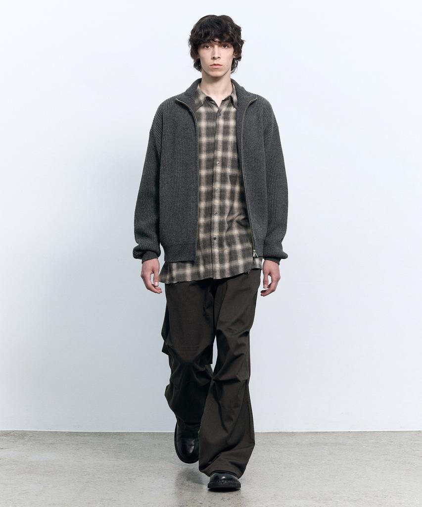 INSILENCE Vintage Print Military Pants Charcoal